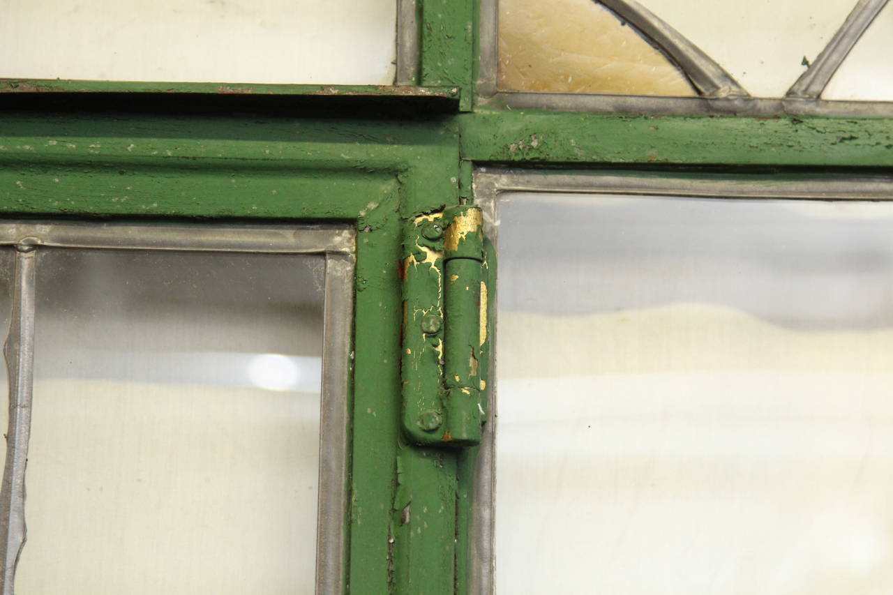 Early 20th Century 1905 Wisconsin Casement Steel Frame Window with Accents and Bronze Hardware