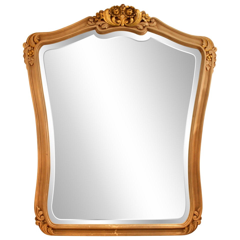 Grayish Gold Wooden Framed Mirror