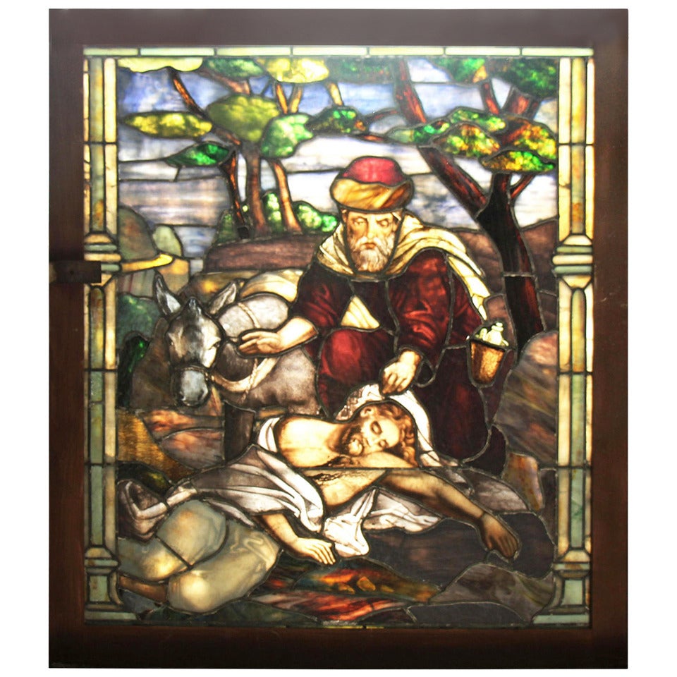 "The Good Samaritan" Stained Glass