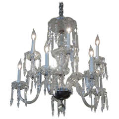 Two-Tier Etched Crystal Chandelier 12