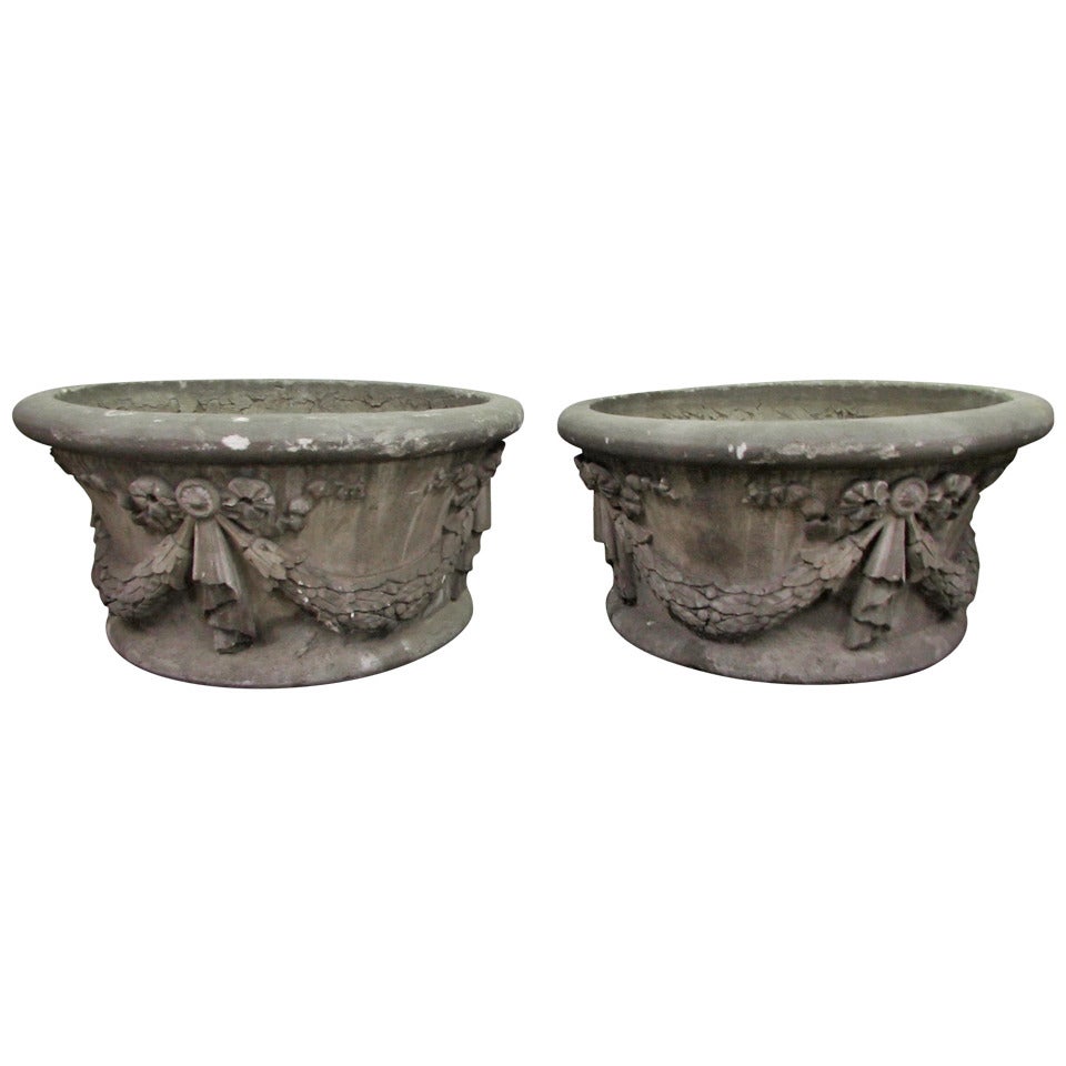 Large Garden Urns Salvaged from New York City