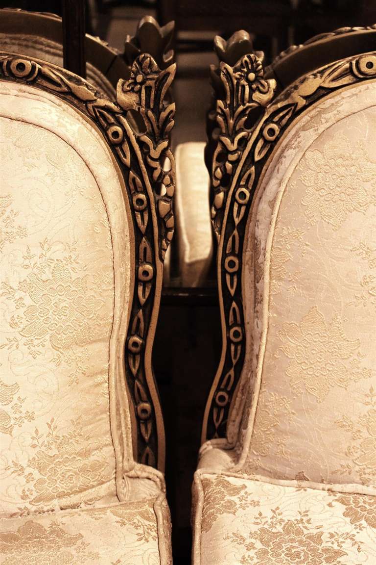 Argentine Pair of Victorian Antique Loveseats