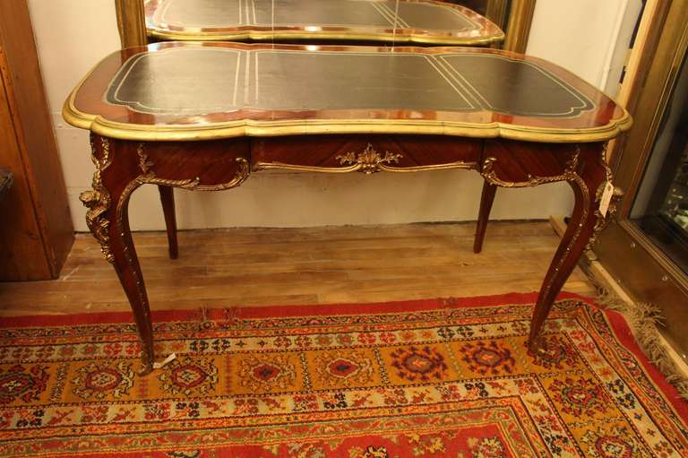 1930s Bureau Plat with Bronze Ormolu Mounts In Excellent Condition In New York, NY