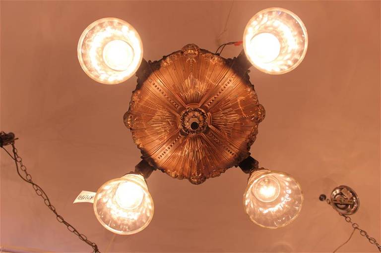 American Figural Chandelier with Four Lights