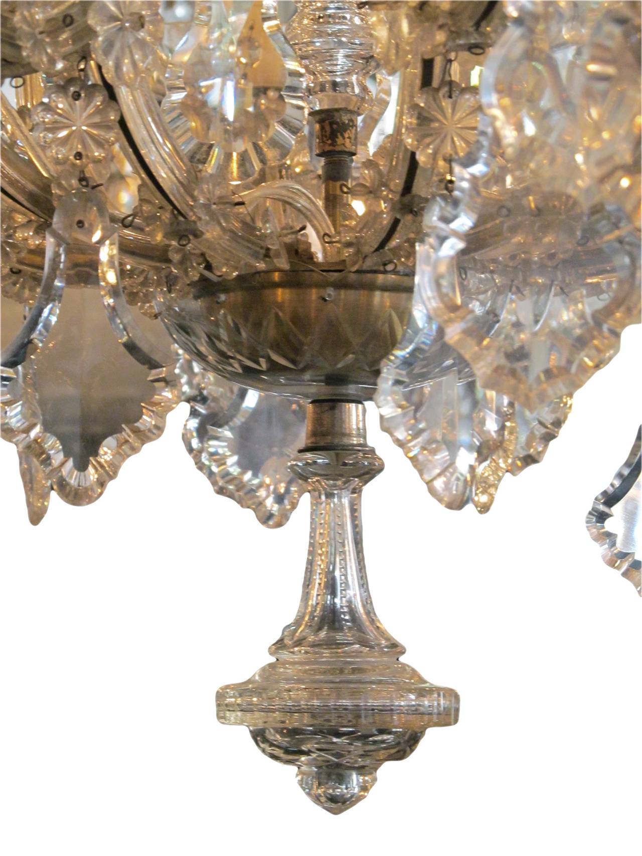 1920s Large-Scale Two-Tier Marie Therese Eighteen-Light Crystal Chandelier 1