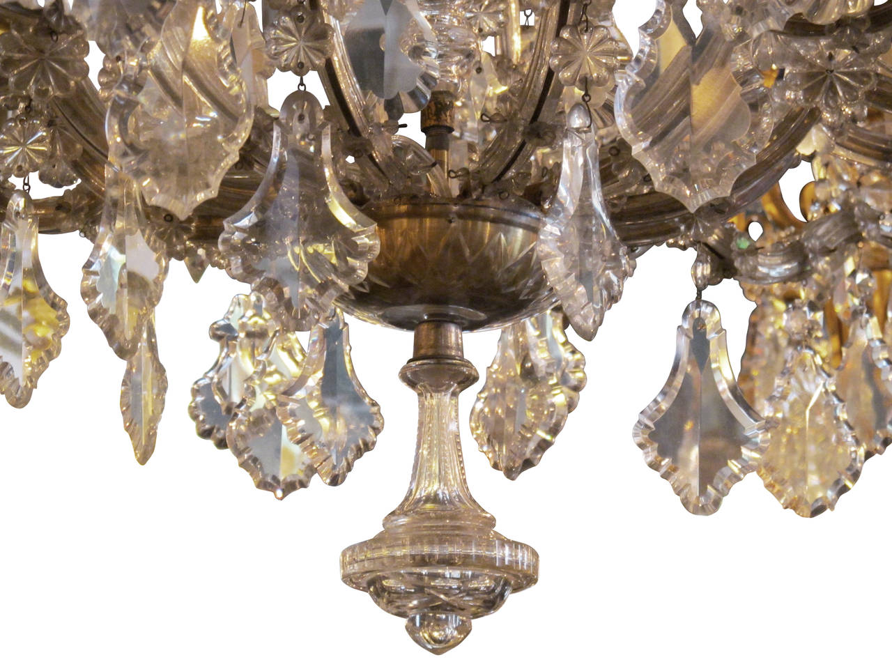 1920s Large-Scale Two-Tier Marie Therese Eighteen-Light Crystal Chandelier 4