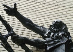 Bronze Sculpture Moses Parting the Red Sea NJ Synagogue