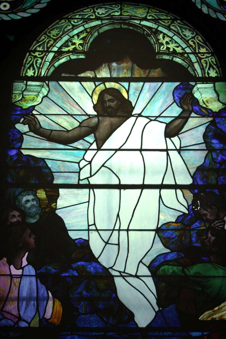 black jesus stained glass window