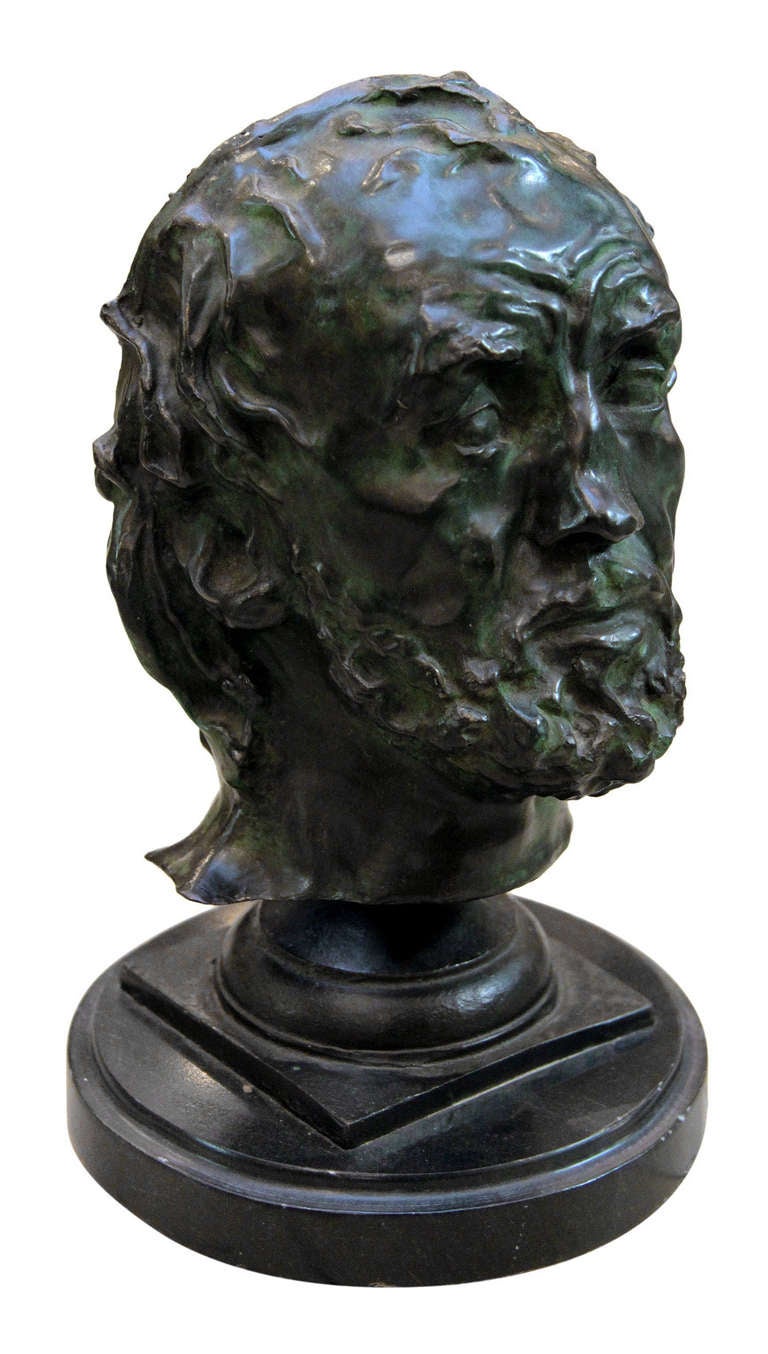 Bronze replica of Rodin's famous 'Man with the Broken Nose'. This can be seen at our 5 East 16th St. store at Union Square in Manhattan.