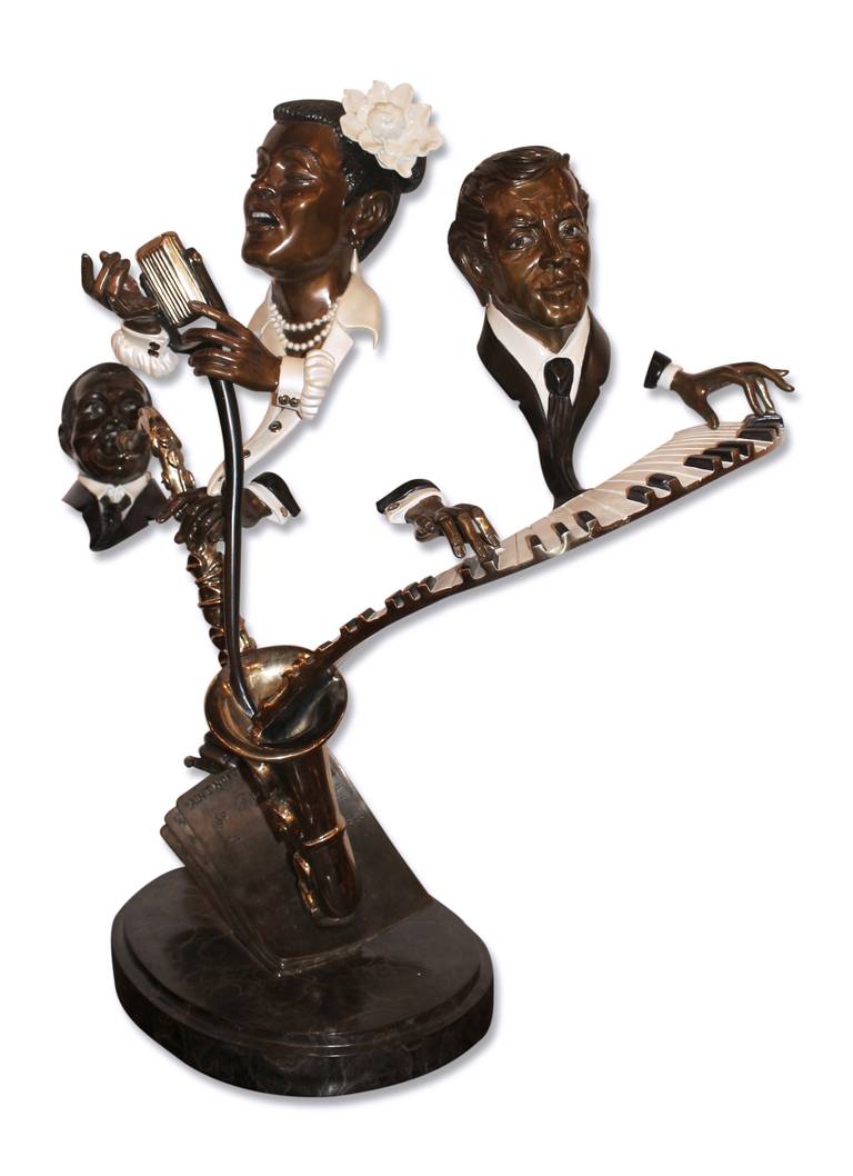 American Lady Day, a Portrait of Billy Holiday by Paul Wegner in Bronze