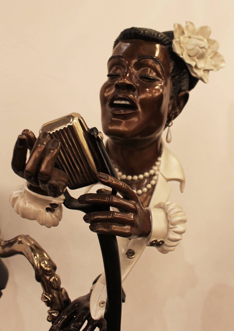 20th Century Lady Day, a Portrait of Billy Holiday by Paul Wegner in Bronze