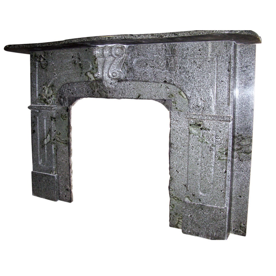 Victorian Late 18th Century Gray Marble Mantel