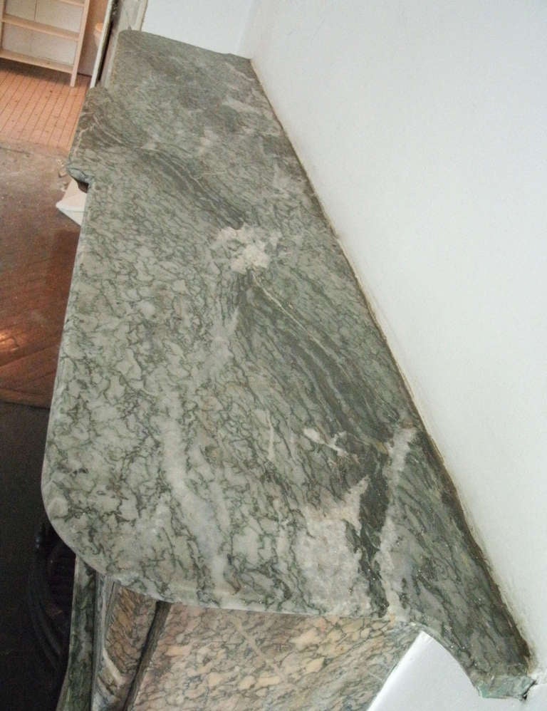 Green and White Eastlake Marble Mantel, NYC