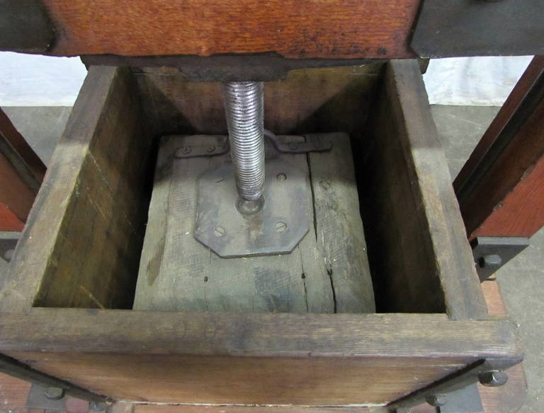 antique wine press