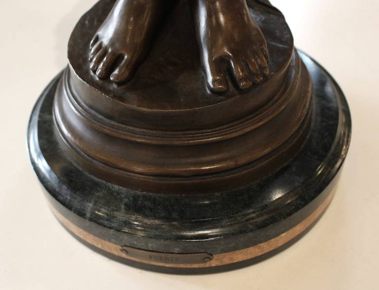 Bronze Girl Holding Bronze Bird by Fuenze In Excellent Condition In New York, NY