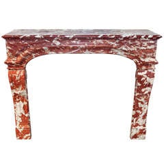 Louis XIV French Rosa Marble Mantel 6
