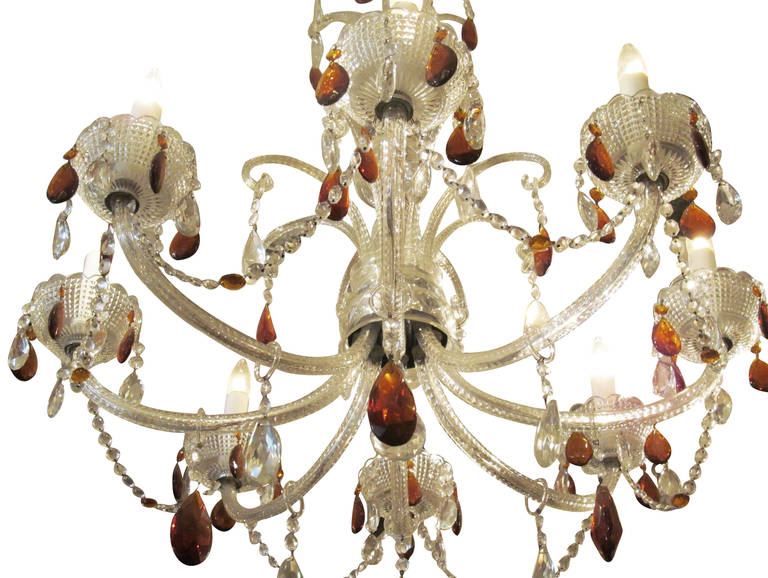 Unknown French Regency Eight-Light Crystal Chandelier