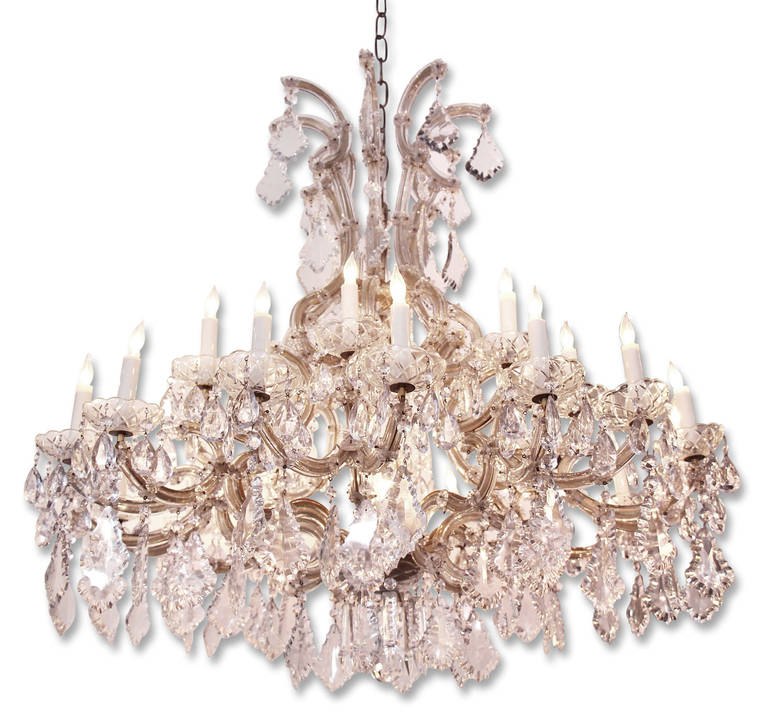 20th Century Marie Therese Crystal and Glass Chandelier