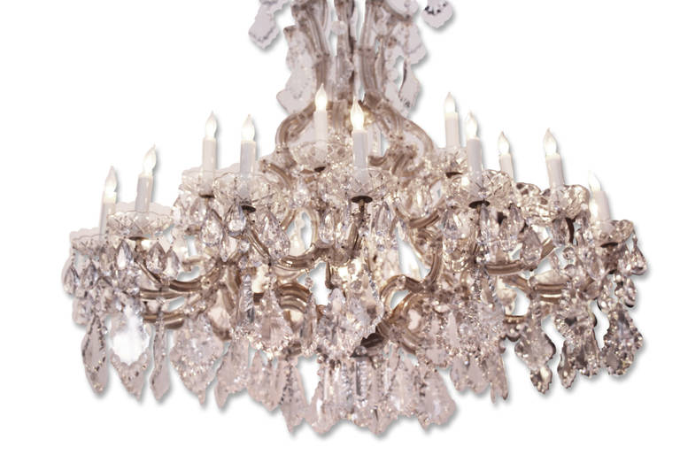 Marie Therese Crystal and Glass Chandelier 1