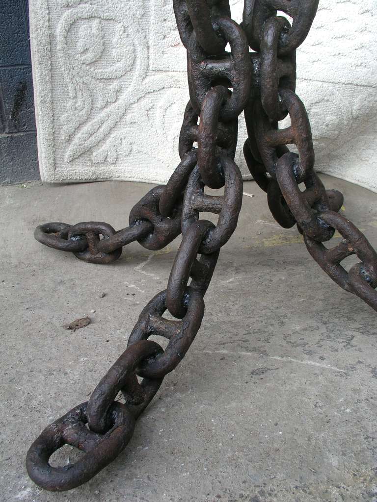 American Unique Wrought Iron Nautical Anchor Chain Link Table