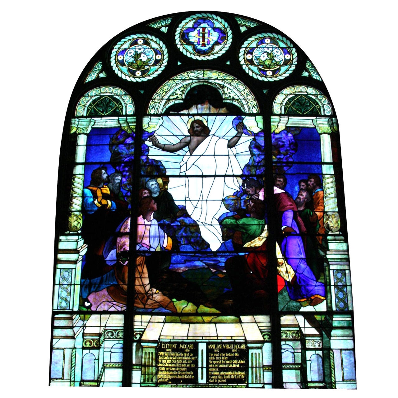 1901 Ascension of Our Lord Jesus Christ Stained Glass Window from a PA Church