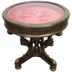 Round Victorian Vitrine Table