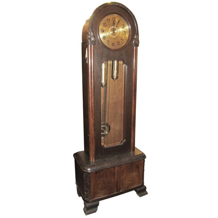 HandCarved German Grandfather Clock at 1stDibs