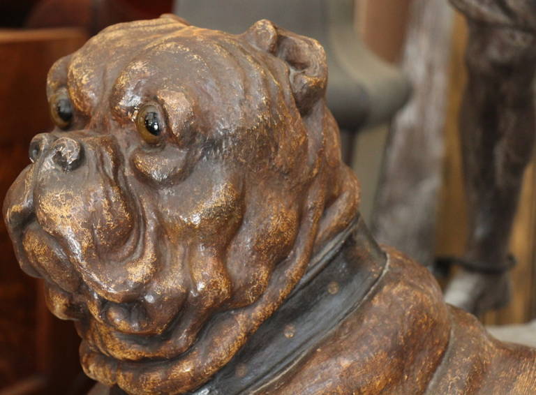 19th Century English Terra Cotta Gothic Dog