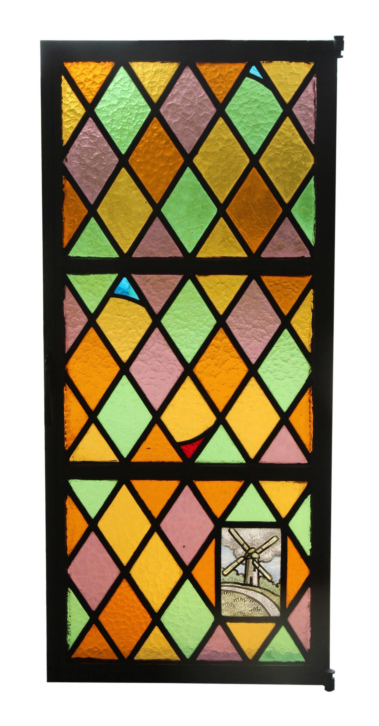 Tudor 1920s Set of Eight Steel Stained Glass Windows from East 86th St. in Manhattan