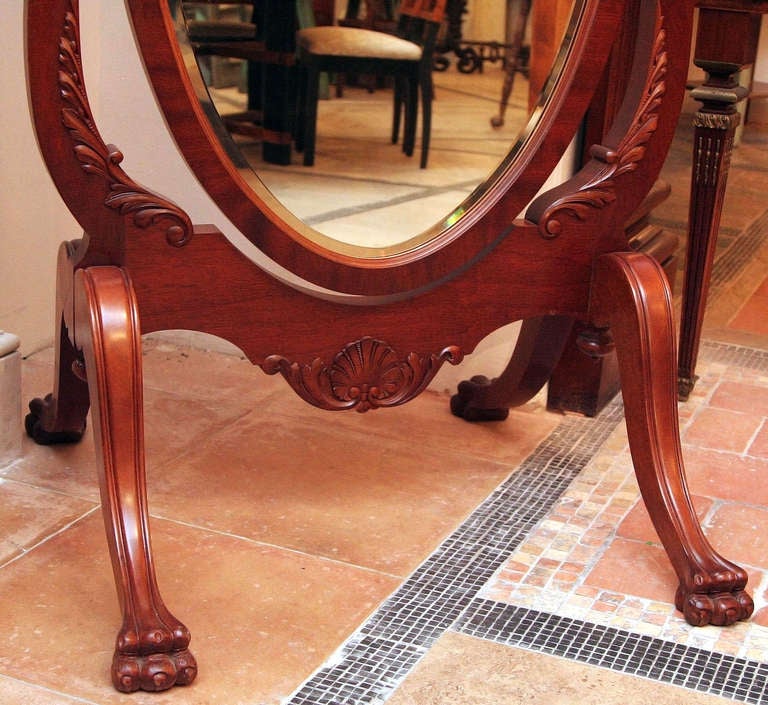 1920's Cheval Mirror In Excellent Condition In New York, NY