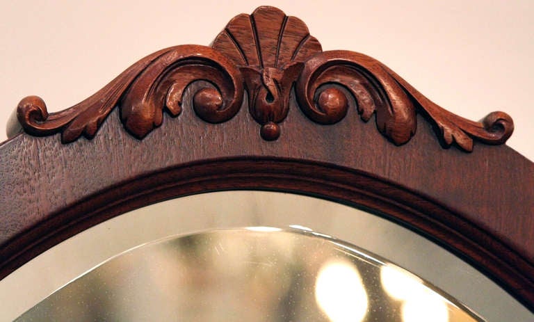 Wood 1920's Cheval Mirror
