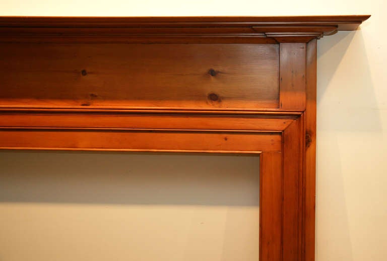 19th Century Primitive American Antique Pine Mantel