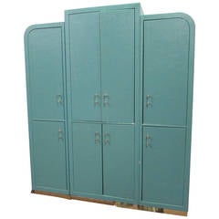 Blue Art Deco Cabinets