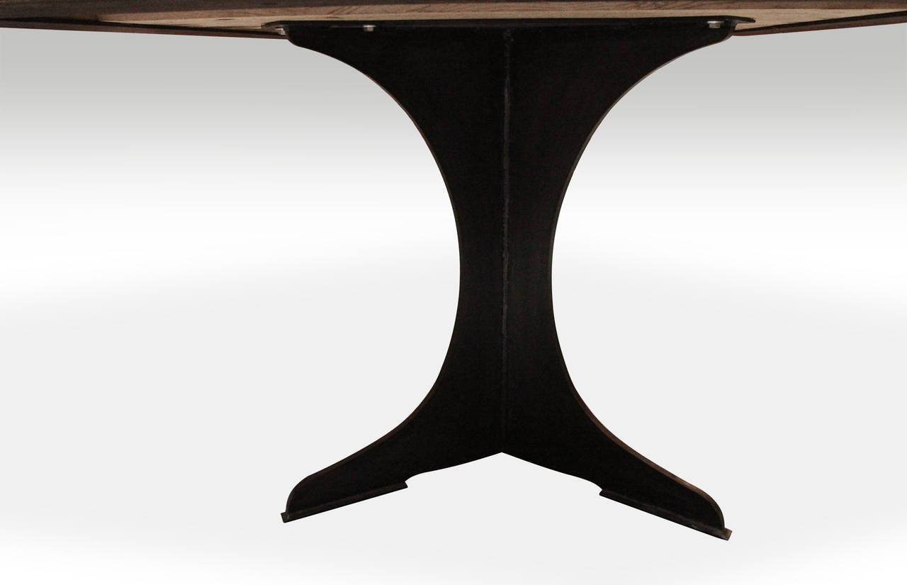 Industrial Hot Rolled Steel Top Table with Welded Steel Tripod Pedestal