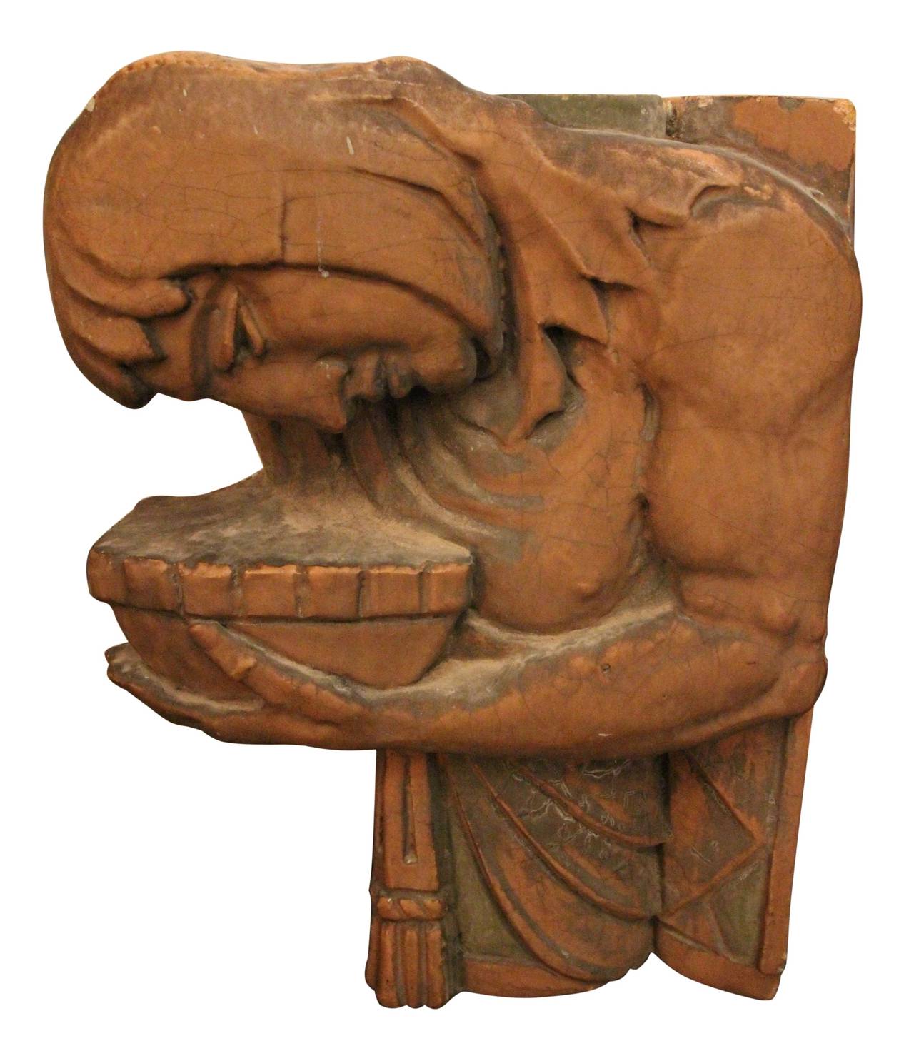 1929 Terracotta Art Deco Figural Pieces from the Times Square Columbia Theater In Excellent Condition In New York, NY