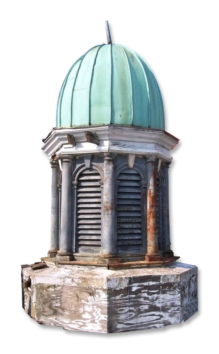 Cupola with Copper Dome and Louvered Sides