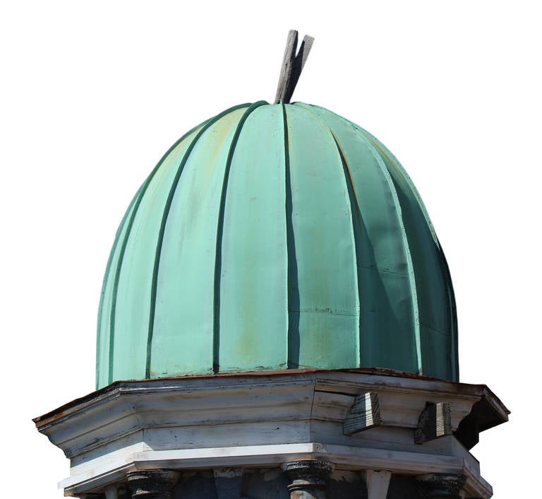 American Cupola with Copper Dome and Louvered Sides
