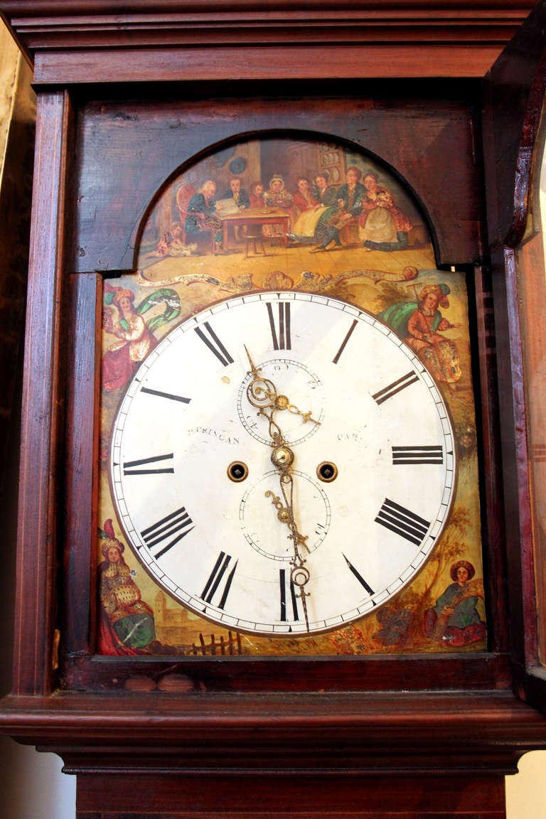 1800s Scottish Grandfather Clock For Sale at 1stdibs