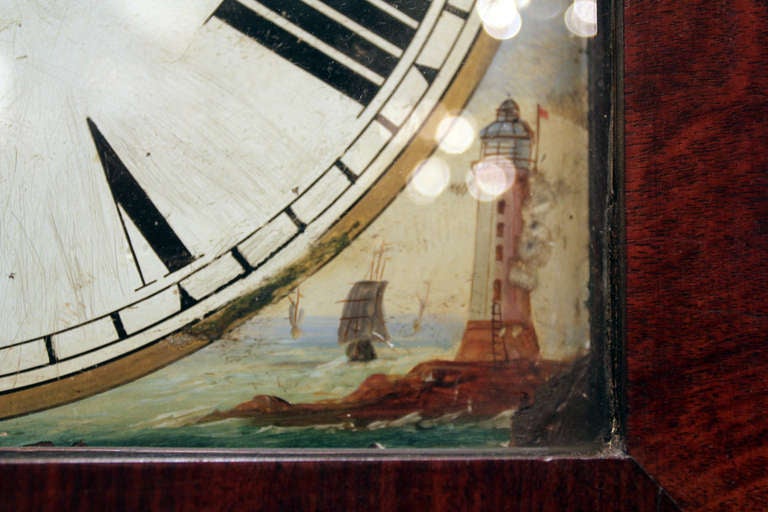 Early 1800s Grandfather Tall Case Clock by Pembroke Renroth In Good Condition In New York, NY