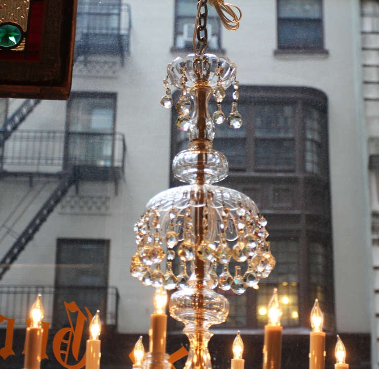 Irish Eight light Waterford crystal chandelier