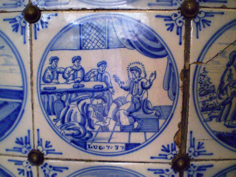 Pair of 1920s Antique Delft Tile Panels 1