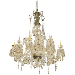 1960s Elegant Waterford Crystal Chandelier with 15 Lights
