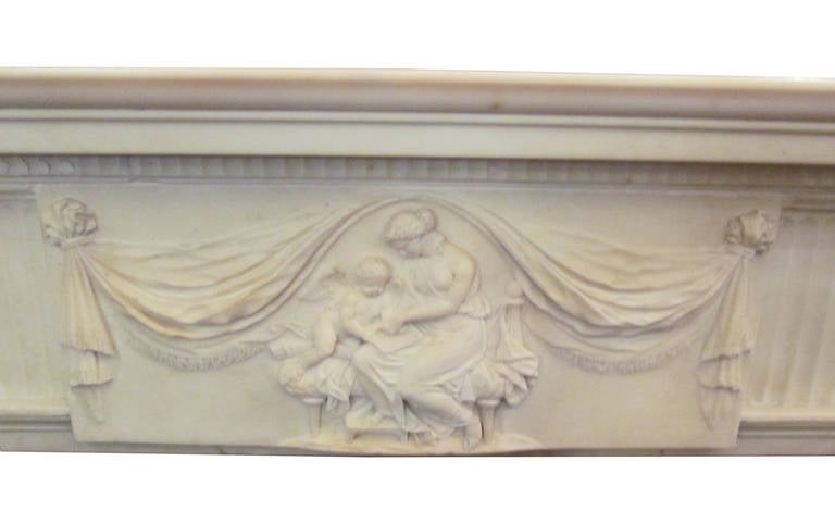 1960s Federal style off-white marble mantel. This can be seen at our 1800 South Grand Ave location in Downtown LA.