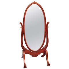 Antique 1920's Cheval Mirror