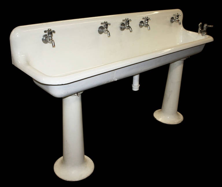 porcelain sink with legs