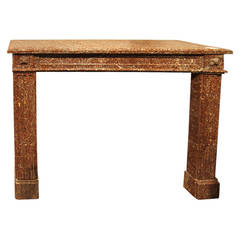 1890s Louis XVI Pink French Marble Mantel 2