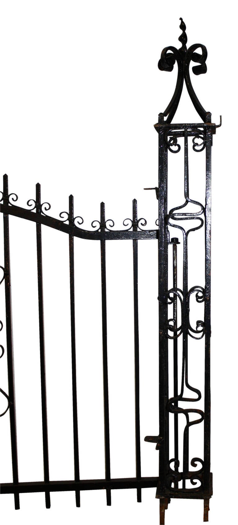 Antique Driveway Gates with Newel Posts