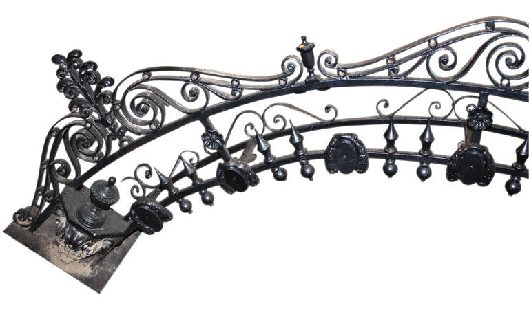 American Ornate Wrought Iron Entry Arch for Driveway or Grand Entrance
