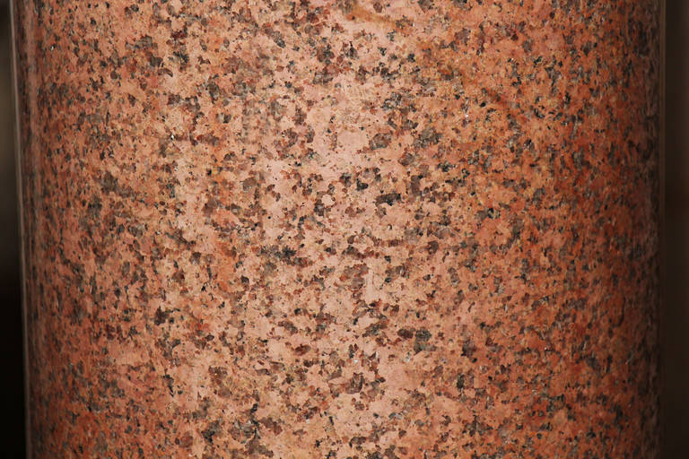 Mid-20th Century Pair of Coral Granite Half Columns from a Manhattan Building For Sale