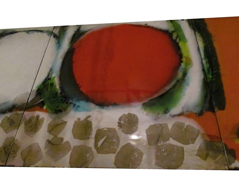 Mid-Century Modern Enamel on Steel Mural by Stephen Knapp In Excellent Condition In New York, NY